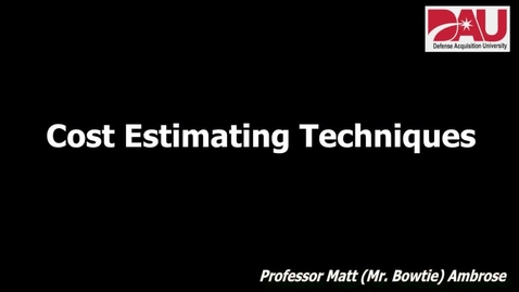 Thumbnail for Cost Estimating Methods