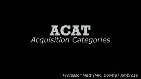 Thumbnail for Acquisition Categories