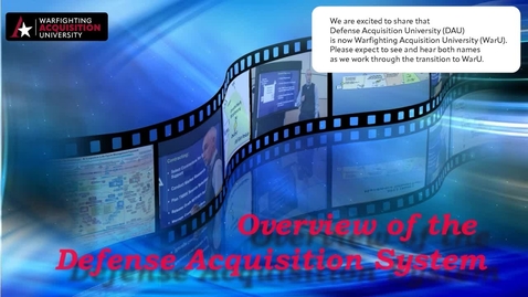 Thumbnail for Defense Acquisition System Overview