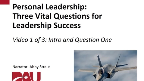 Thumbnail for Three Vital Questions-Where am I putting my focus?