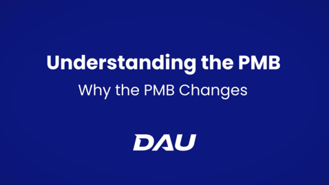 Thumbnail for Why the PMB Changes (Understanding the Performance Measurement Baseline)
