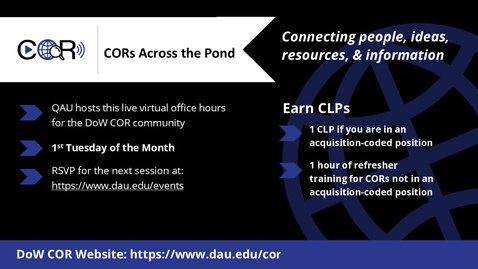 Thumbnail for Quality Assurance - Back to the Future -CORs Across the Pond 01/06/2025