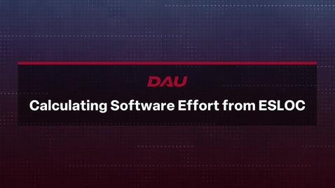 Thumbnail for Calculating Software Effort (from ESLOC)