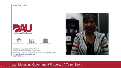 Thumbnail for Managing Government Property - A Team Sport