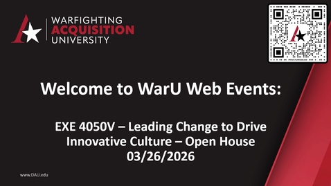 Thumbnail for EXE 4050V - Leading Change to Drive Innovative Culture - Open House - 03/26/2026