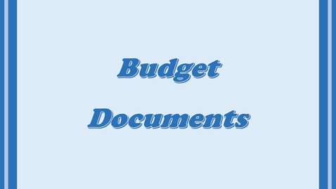 Thumbnail for Budget Documents
