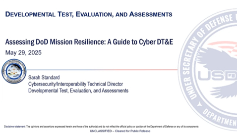 Thumbnail for Assessing DoD Mission Resilience A Guide to Cyber DT&amp;E 20250529 
