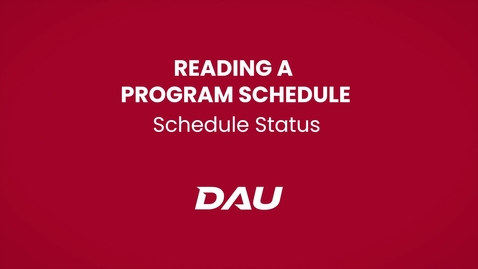 Thumbnail for entry Schedule Status (Reading a Program Schedule)