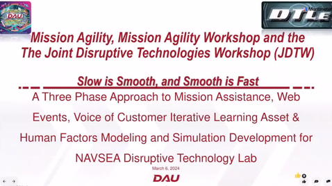 Thumbnail for Mission Agility 1 - Promoting Innovation By Fostering Agility