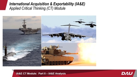 Thumbnail for P4 - IA&amp;E Applied Critical Thinking Module:  Part II -- IA&amp;E Analysis