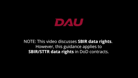 Thumbnail for SBIR STTR Data Rights August 2025