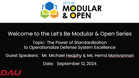 Thumbnail for Let’s Be Modular &amp; Open - The Power of Standardization