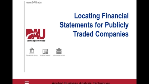 Thumbnail for Contractor Financial Analysis - SEC Search Job Aid