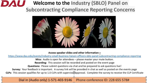 Thumbnail for entry Industry Small Business Liaison Officers SBLO Panel on Subcontracting Compliance Reporting Concerns - 20240417