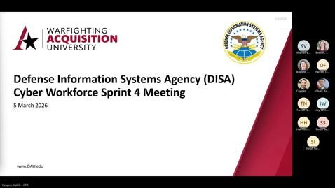 Thumbnail for DISA 8140 O&amp;M Project Weekly Meeting: Sprint 4 (3/5/2026)