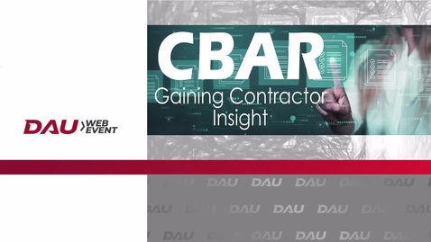 Thumbnail for CBAR -- Gaining Contractor Insight - April 2024