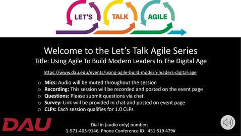 Thumbnail for entry Lets Talk Agile Webinar Using Agile to Build Modern Leaders in the Digital Age