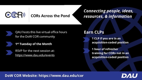 Thumbnail for COR Authority: When, how, from where? - CORs Across the Pond 12/2/2025