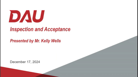 Thumbnail for Quality Inspection and Acceptance