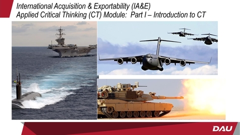 Thumbnail for P3 - IA&amp;E Applied Critical Thinking Module: Part I -- Intro to CT