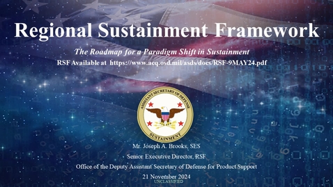 Thumbnail for Regional Sustainment Framework (RSF): The Roadmap for a Paradigm Shift in Sustainment