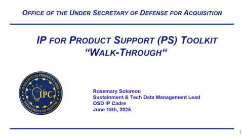 Thumbnail for Navigating Intellectual Property for Product Support - The IP Product Support Toolkit