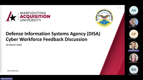 Thumbnail for DISA 8140 O&amp;M Project Weekly Meeting: Foundational Qualification Feedback Discussion (3/26/2026)