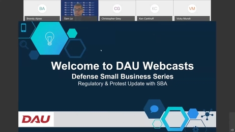 Thumbnail for Defense Small Business Series Regulatory and Protest Update with SBA 3.17.21