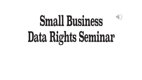 Thumbnail for Small Business Data Rights Seminar - 14 June 2023