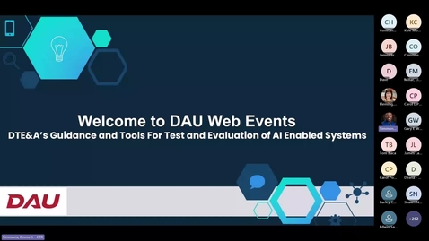 Thumbnail for DTE&amp;A’s Guidance and Tools For Test and Evaluation of AI Enabled Systems 4.7.25