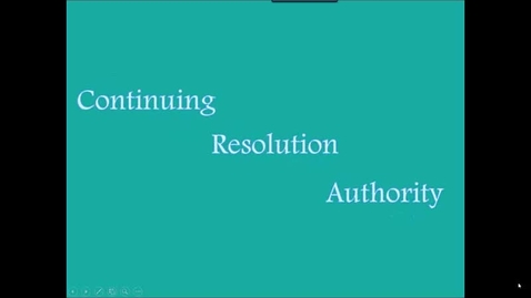 Thumbnail for Continuing Resolution Authority