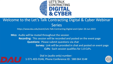Thumbnail for Lets Talk Contracting  Digital and Cyber - 20230626