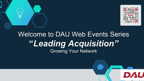 Thumbnail for entry Leading Acquisition Series: Growing Your Network