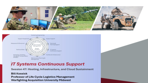 Thumbnail for AFLCMC IT Systems Continuous Support: Session 47 - Hosting, Infrastructure, and Cloud Sustainment March 16 2026