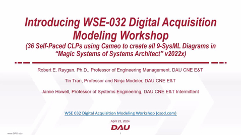 Thumbnail for SysML Immersion - Session 06: Manage Requirements Traceability – Requirements Traceability Diagram