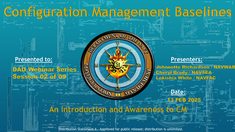 Thumbnail for DoN CM: Configuration Baseline Management