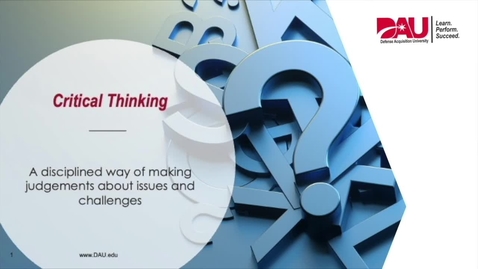 Thumbnail for 4.0 Critical Thinking