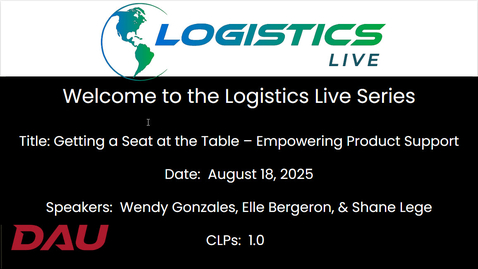 Thumbnail for LOG Live  Getting a seat at the table__18 Aug 25