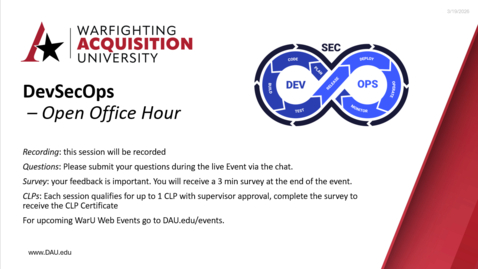 Thumbnail for DevSecOps Open Office Hour