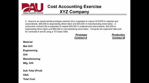 Con170 Unit 5 Lesson 4 Xyz Problem 1 Defense Acquisition University