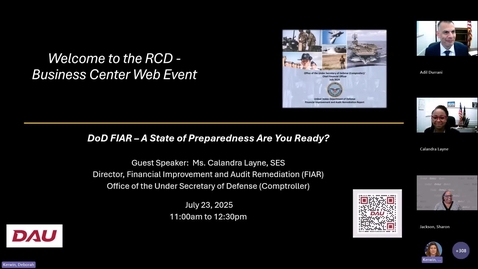 Thumbnail for DoD FIAR - A State of Preparedness Are You Ready?