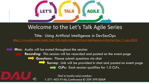 Thumbnail for Let’s Talk Agile Webinar - Using Artificial Intelligence in DevSecOps – Taking the Pain Out of the Process