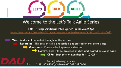 Thumbnail for entry Let’s Talk Agile Webinar - Using Artificial Intelligence in DevSecOps – Taking the Pain Out of the Process