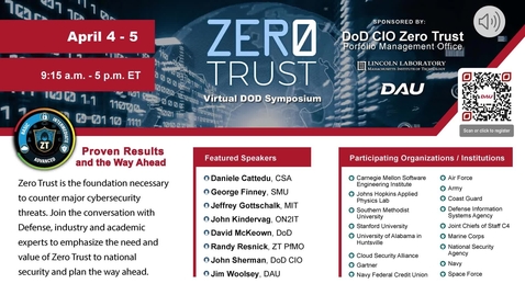 Thumbnail for entry Zero Trust - Virtual DoD Symposium - April 4-5 2023