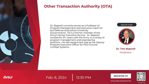 Thumbnail for entry OTHER TRANSACTION AUTHORITY OTA-20240208