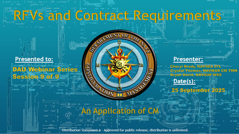 Thumbnail for DoN CM: Requests for Variance (RFVs) and Contract Requirements