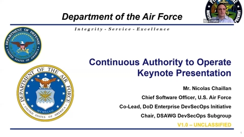 Thumbnail for Let's Talk Agile: Nicolas Chaillan - DevSecOps an Enabler for a Continuous ATO-(Pre-Recorded Video)