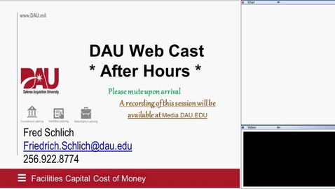 Thumbnail for DAU Afterhours: Facility Capital/Cost of Money 5.12.20
