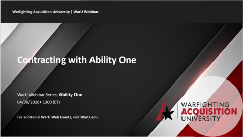 Thumbnail for Contracting With AbilityOne