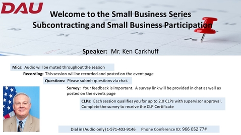 Thumbnail for Small Business Series - Subcontracting and Small Business Participation-20221013